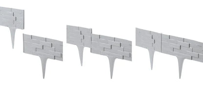 Brown Slate Texture Palisade Lawn Edging, 2.38m
