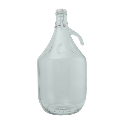 5L Clear Glass Demijohn Bottle with Swing-top Cap, Box of 4