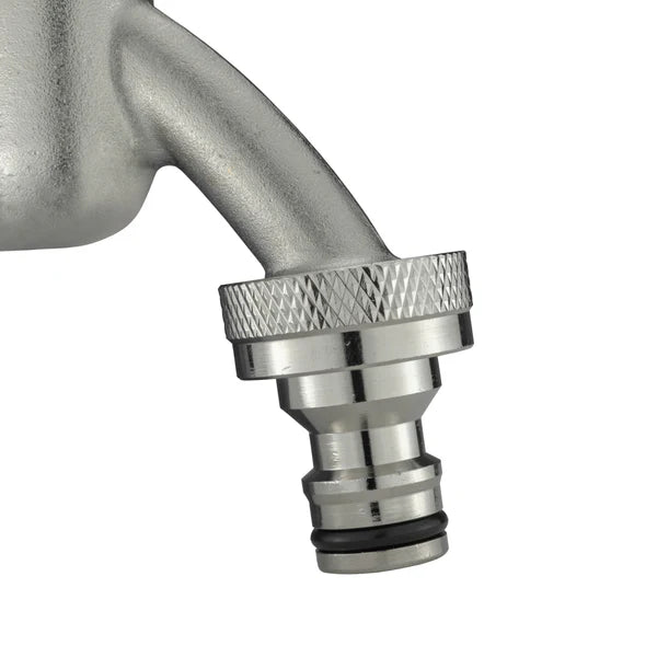 Female Tap Connector – 1/2” BSPF, Nickel Plated Brass