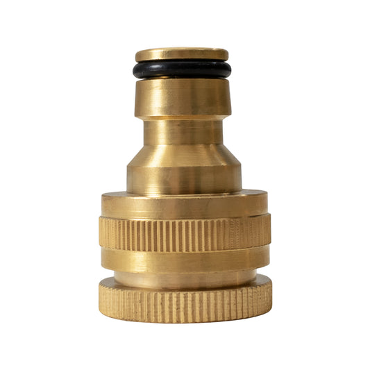 Female Tap Connector – 3/4” & 1/2” BSPF, Brass