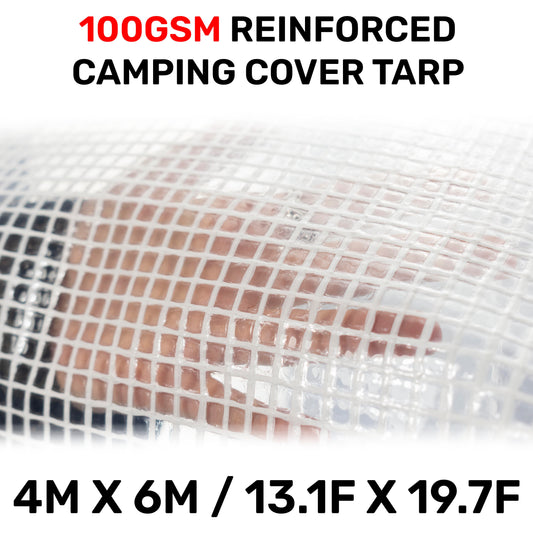 4m x 6m Clear Monotex 100gsm Tarpaulin