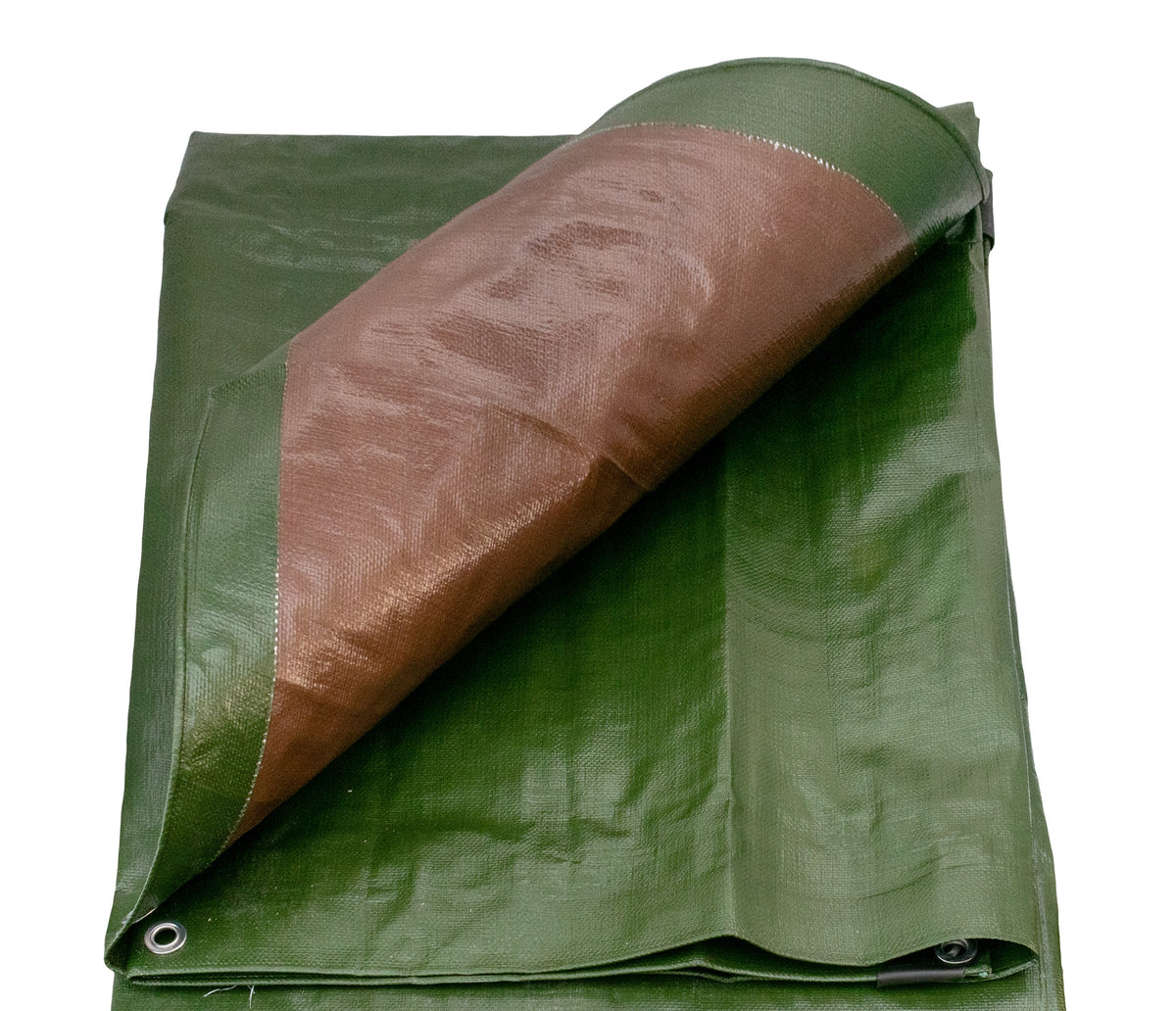 3m x 5m Green & Brown Tarpaulins, L-Grade 220 GSM