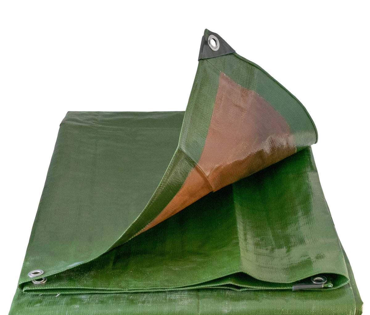 3m x 5m Green & Brown Tarpaulins, L-Grade 220 GSM