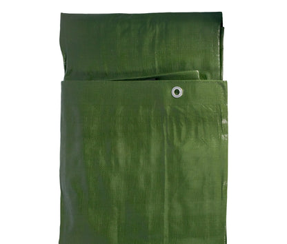 3m x 3m Green & Brown Tarpaulins, L-Grade 220 GSM