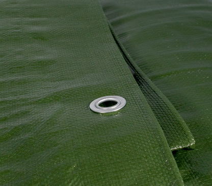 5m x 8m Green & Brown Tarpaulins, L-Grade 220 GSM