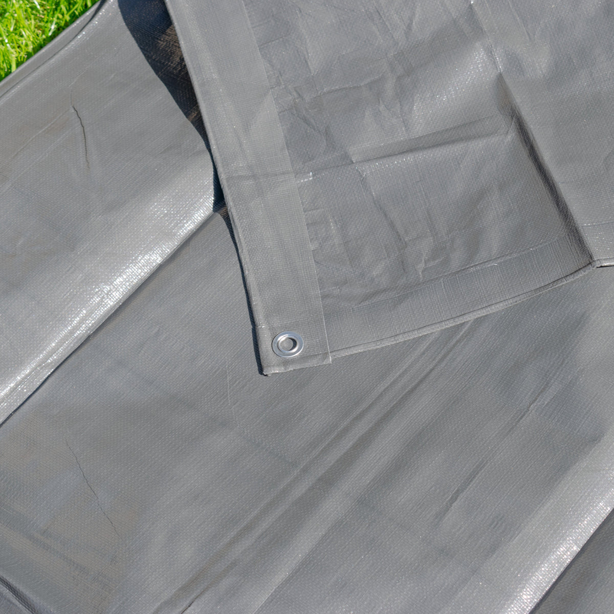 2m x 4m Grey Tarpaulins, L-Grade 200 GSM