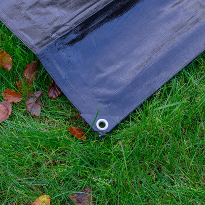 2m x 2m Black 250gsm Heavy-grade Tarpaulin