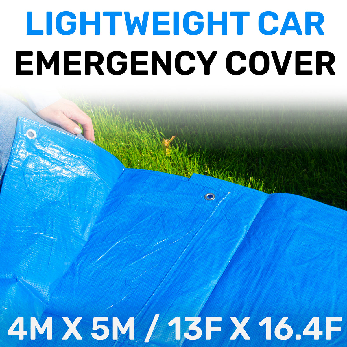 4m x 5m Blue 50gsm Tarpaulin