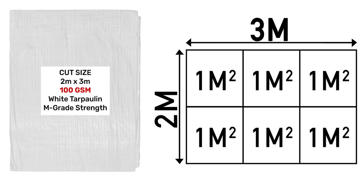 100gsm Pure White Tarpaulins