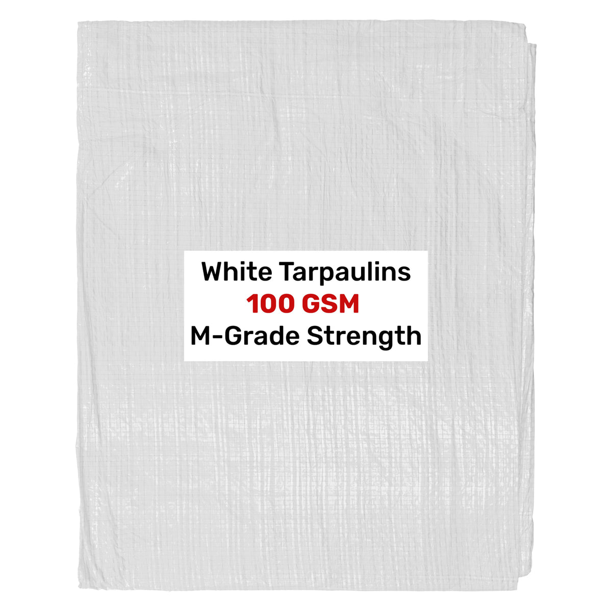4m x 4m White 100gsm Tarpaulin
