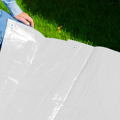 4m x 4m White 100gsm Tarpaulin