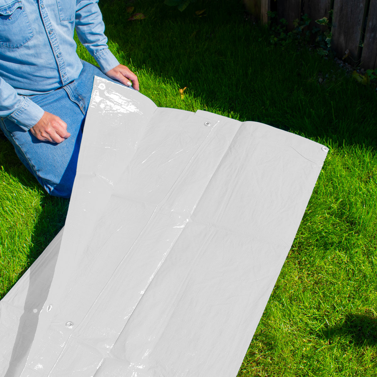 4m x 5m White 100gsm Tarpaulin