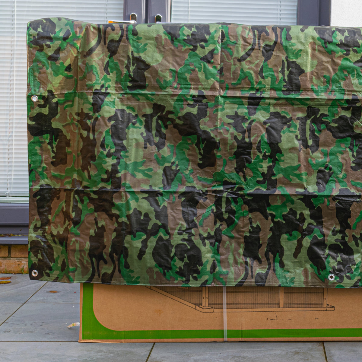 2m x 4m Camouflage 90gsm Tarpaulin