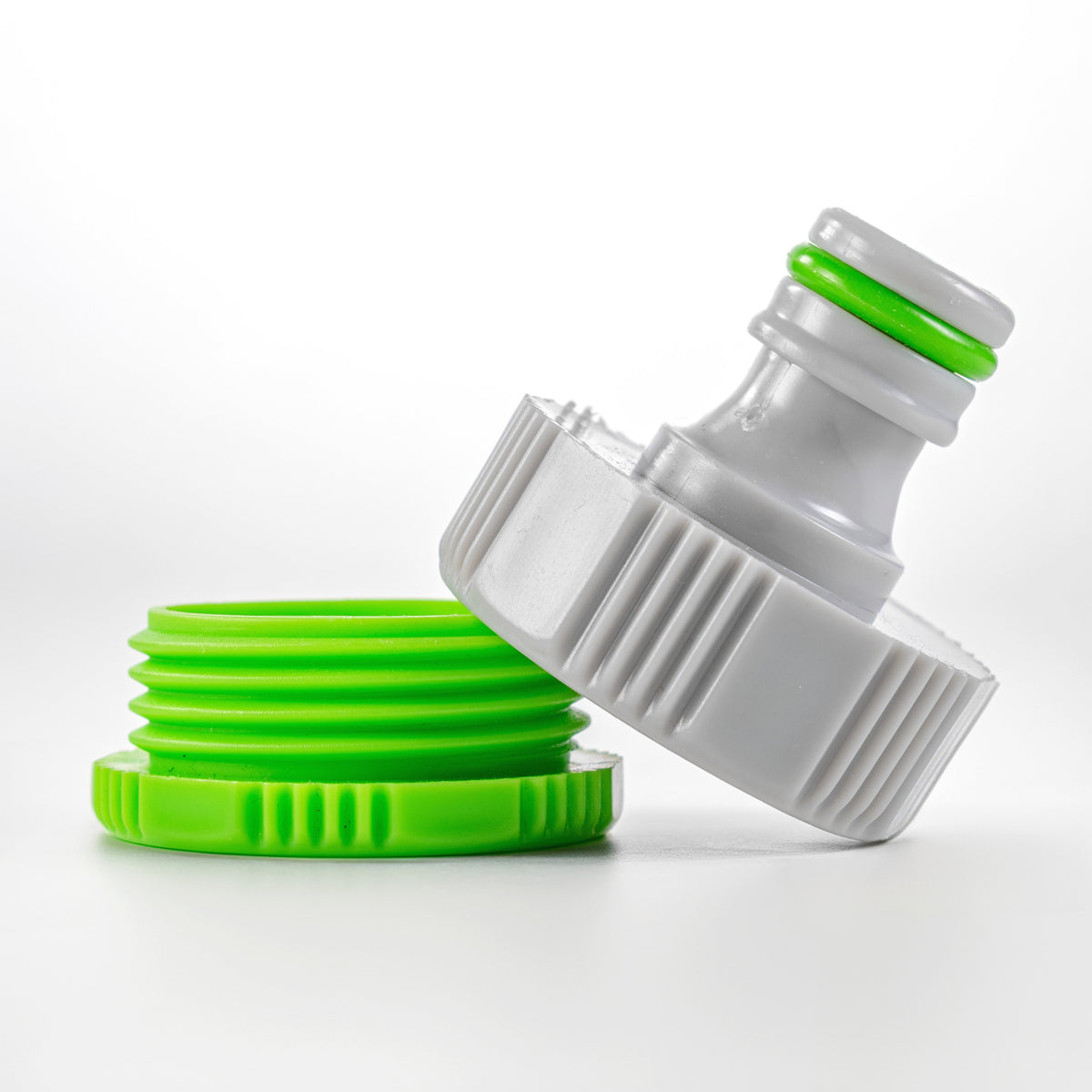 Female Tap Connector – 1” & 3/4” BSPF, Green & Grey