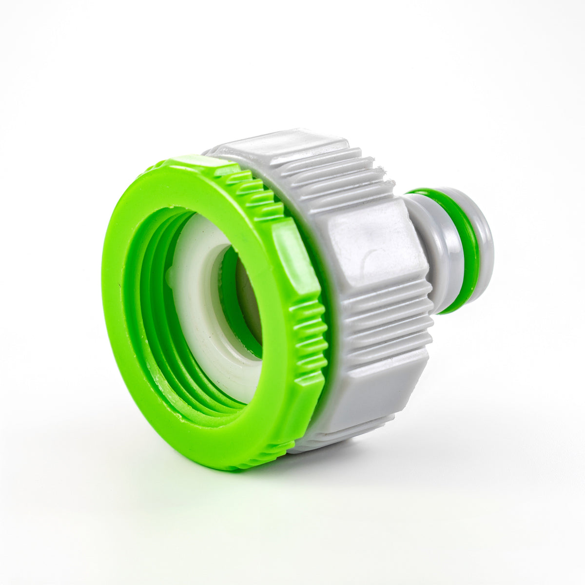 Female Tap Connector – 1” & 3/4” BSPF, Green & Grey