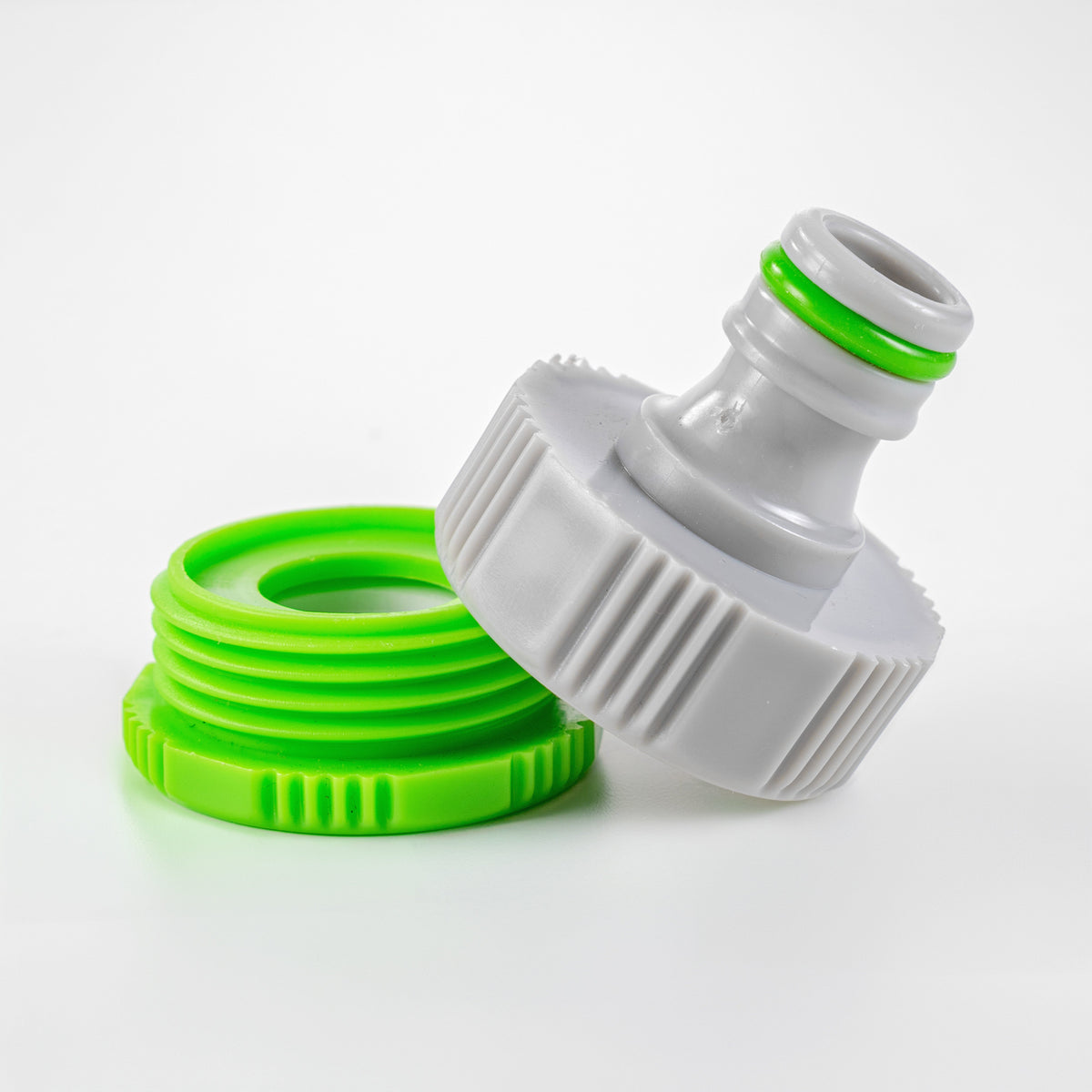Female Tap Connector – 1” & 3/4” BSPF, Green & Grey
