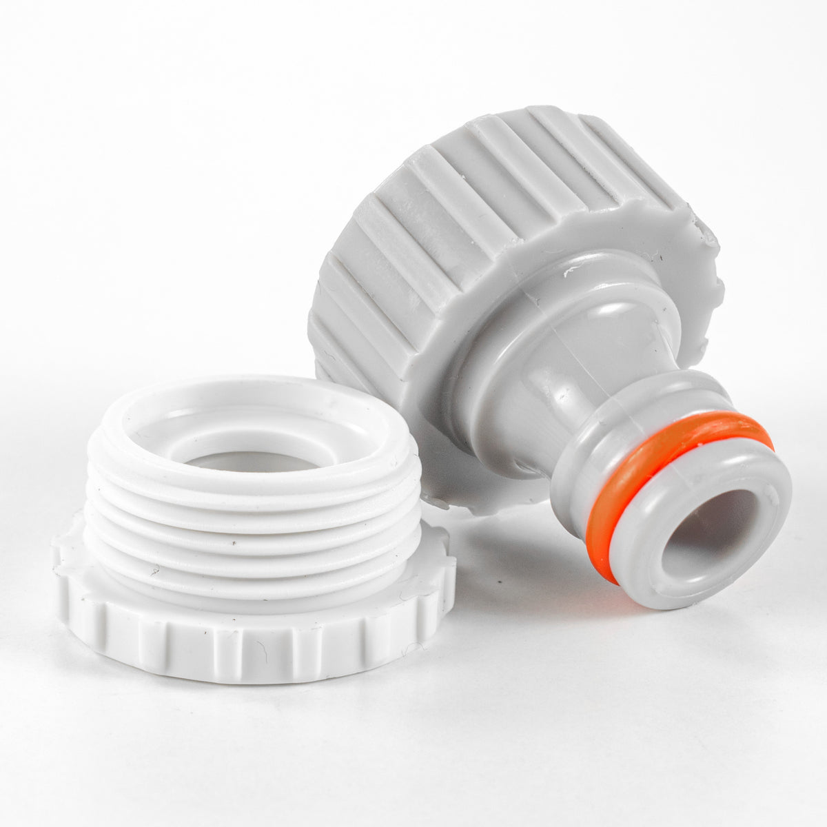Female Tap Connector – 3/4” & 1/2” BSPF, Grey