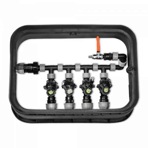 1" BSP Irrigation Tee with Swivel Threads, Female-Male-Male