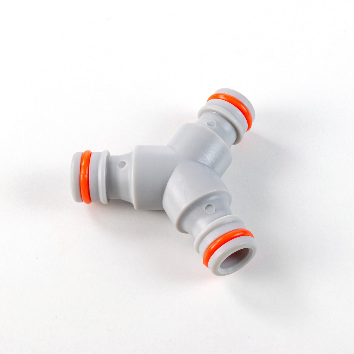 Three Way Male Quick Connector, Grey