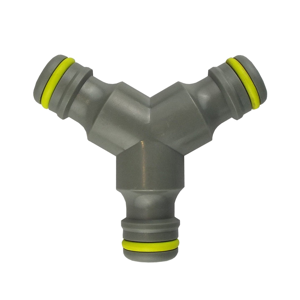 Three Way Male Quick Connector, Lime