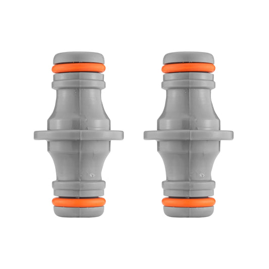 Double Male Garden Hosepipe Joiner (2x Pack)