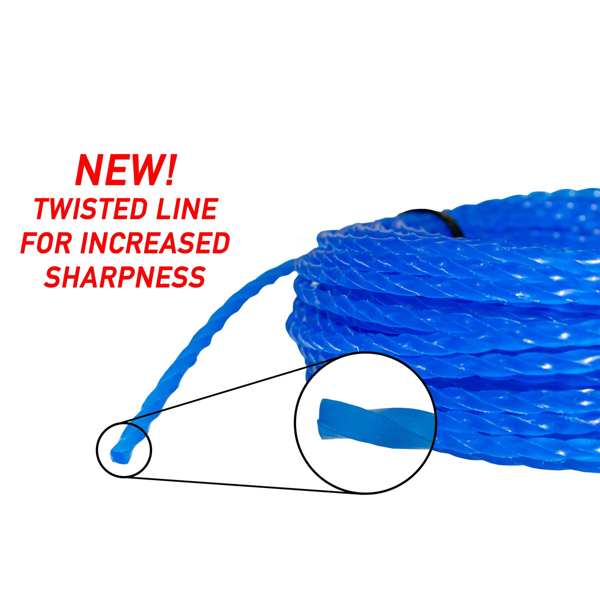 15m Twisted Blue Trimmer Line, 2.7mm