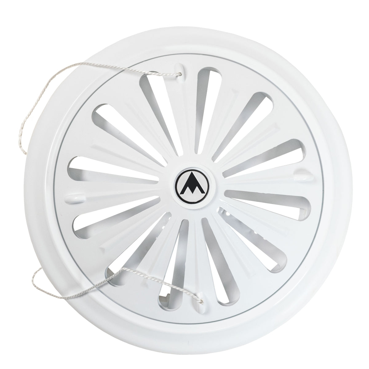 White Adjustable Round Louvre Vent, 80mm - 160mm
