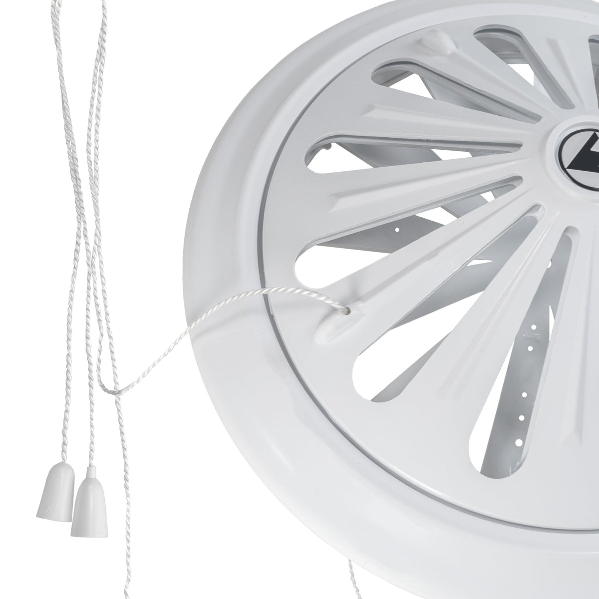 White Adjustable Round Louvre Vent, 80mm - 160mm