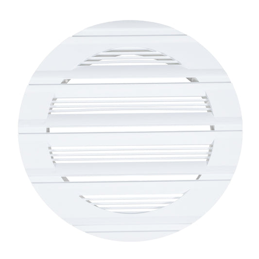 White Round Bella Louvre Vent, 100mm