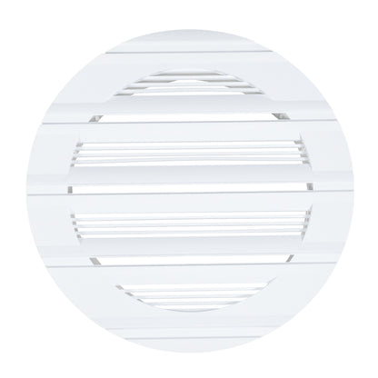 White Round Bella Louvre Vent, 125mm
