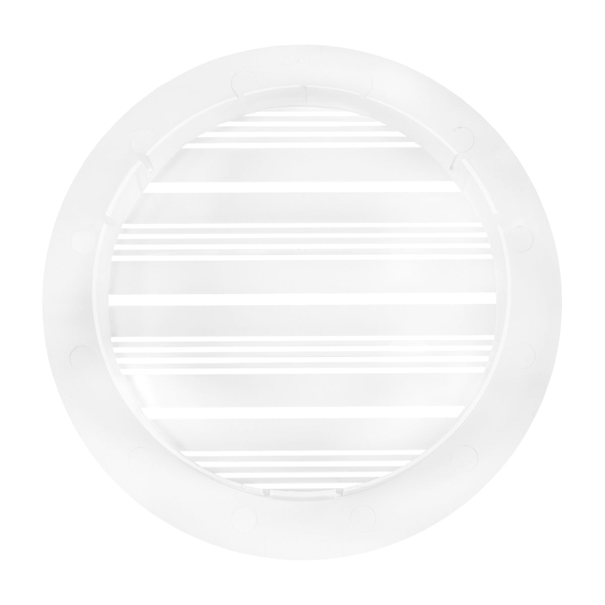 White Round Bella Louvre Vent, 125mm