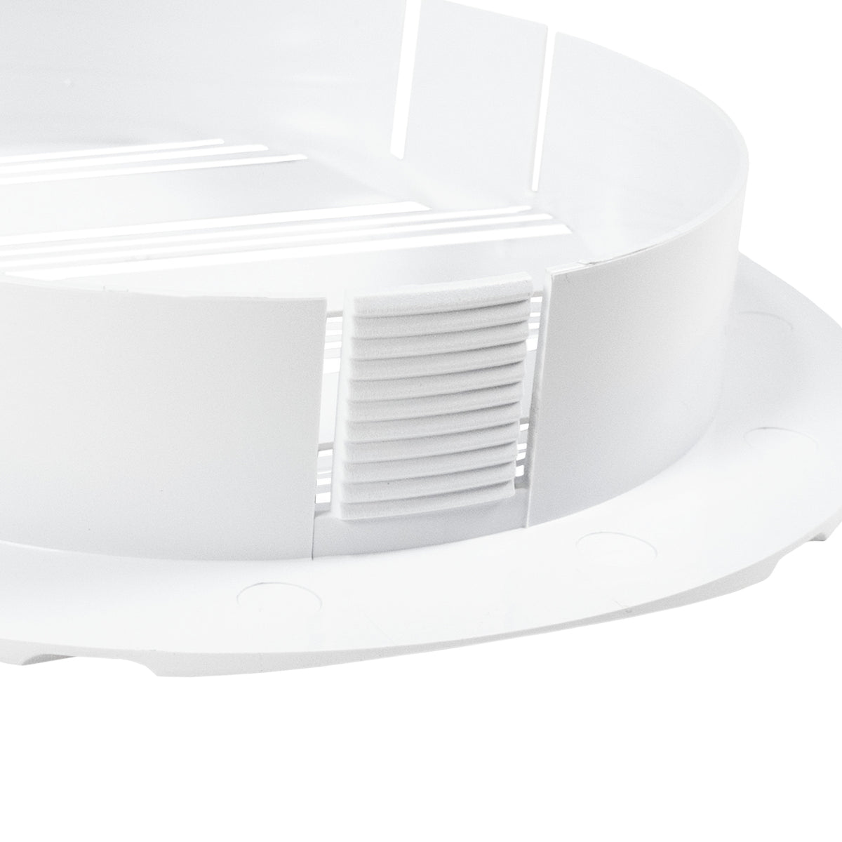 White Round Bella Louvre Vent, 125mm