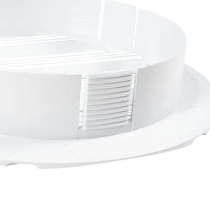 White Round Bella Louvre Vent, 125mm