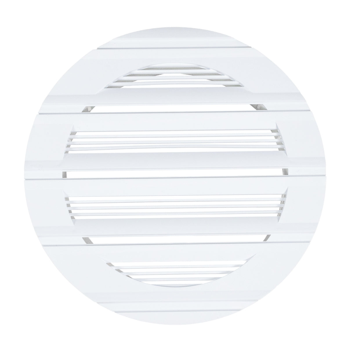 White Round Bella Louvre Vent, 150mm