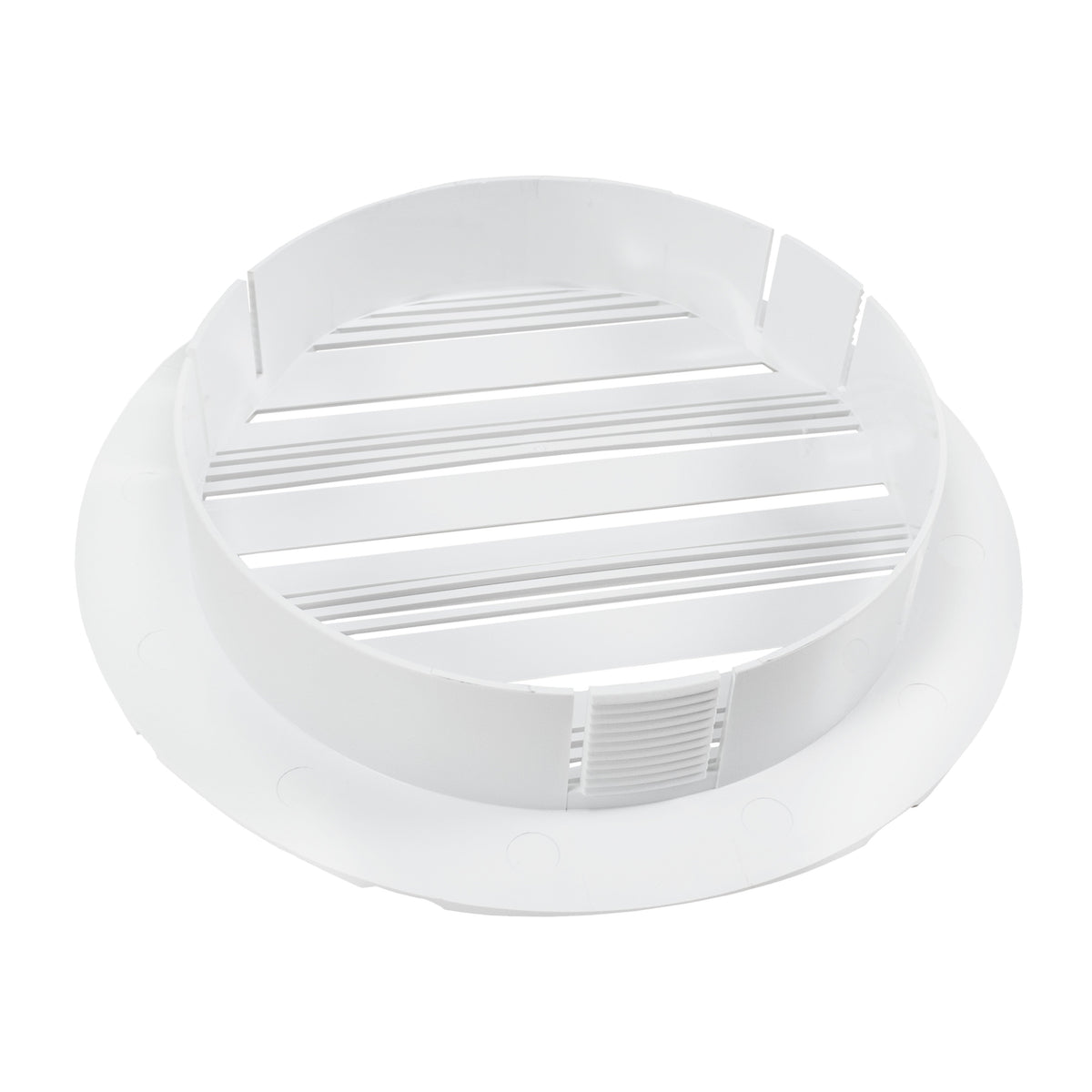 White Round Bella Louvre Vent, 150mm