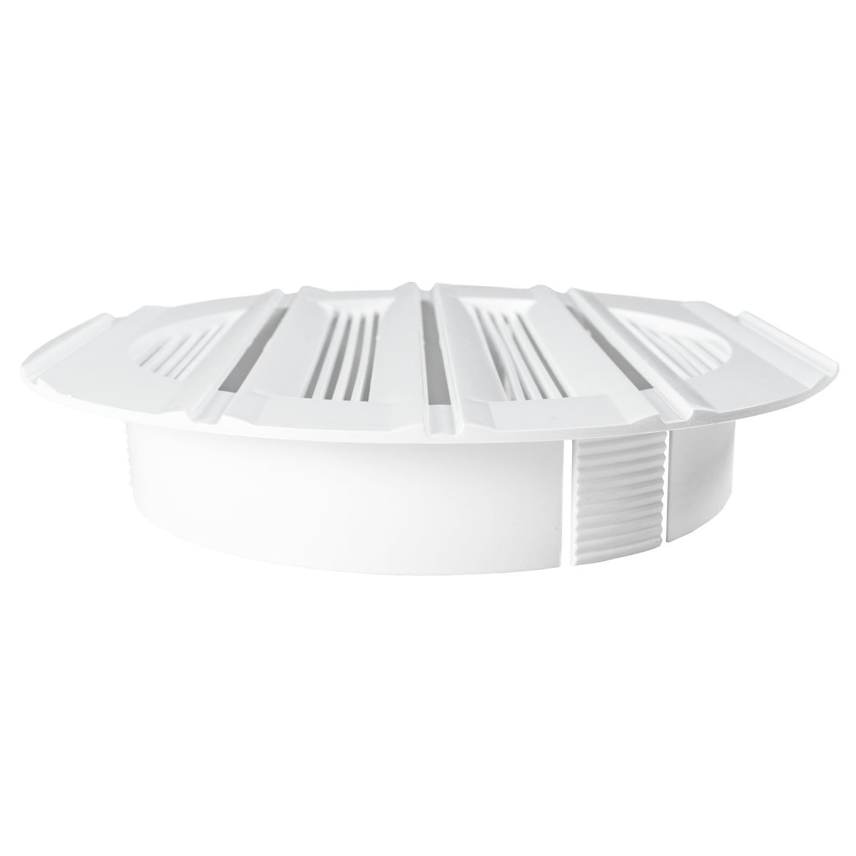 White Round Bella Louvre Vent, 150mm
