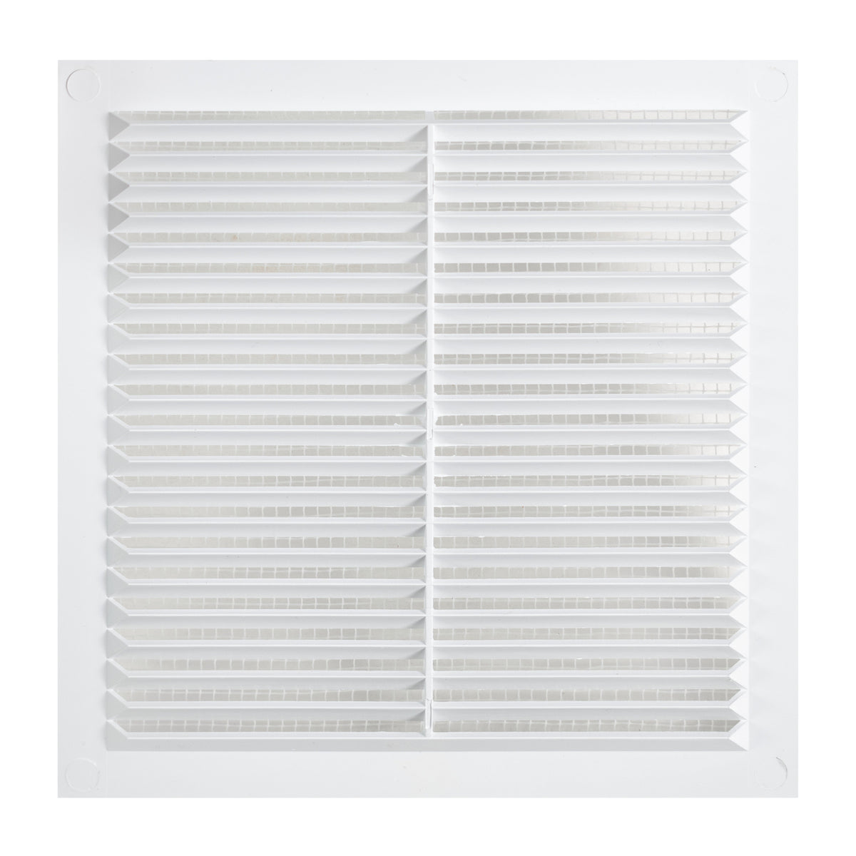 White Louvre Vent with Fly Screen, 140mm x 140mm