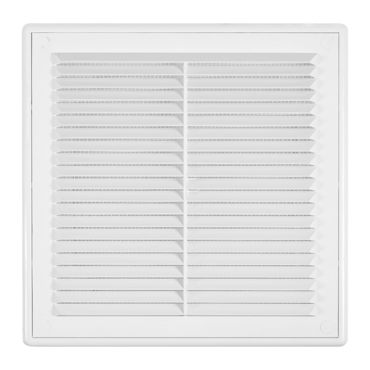 White Louvre Vent with Fly Screen, 150mm x 150mm