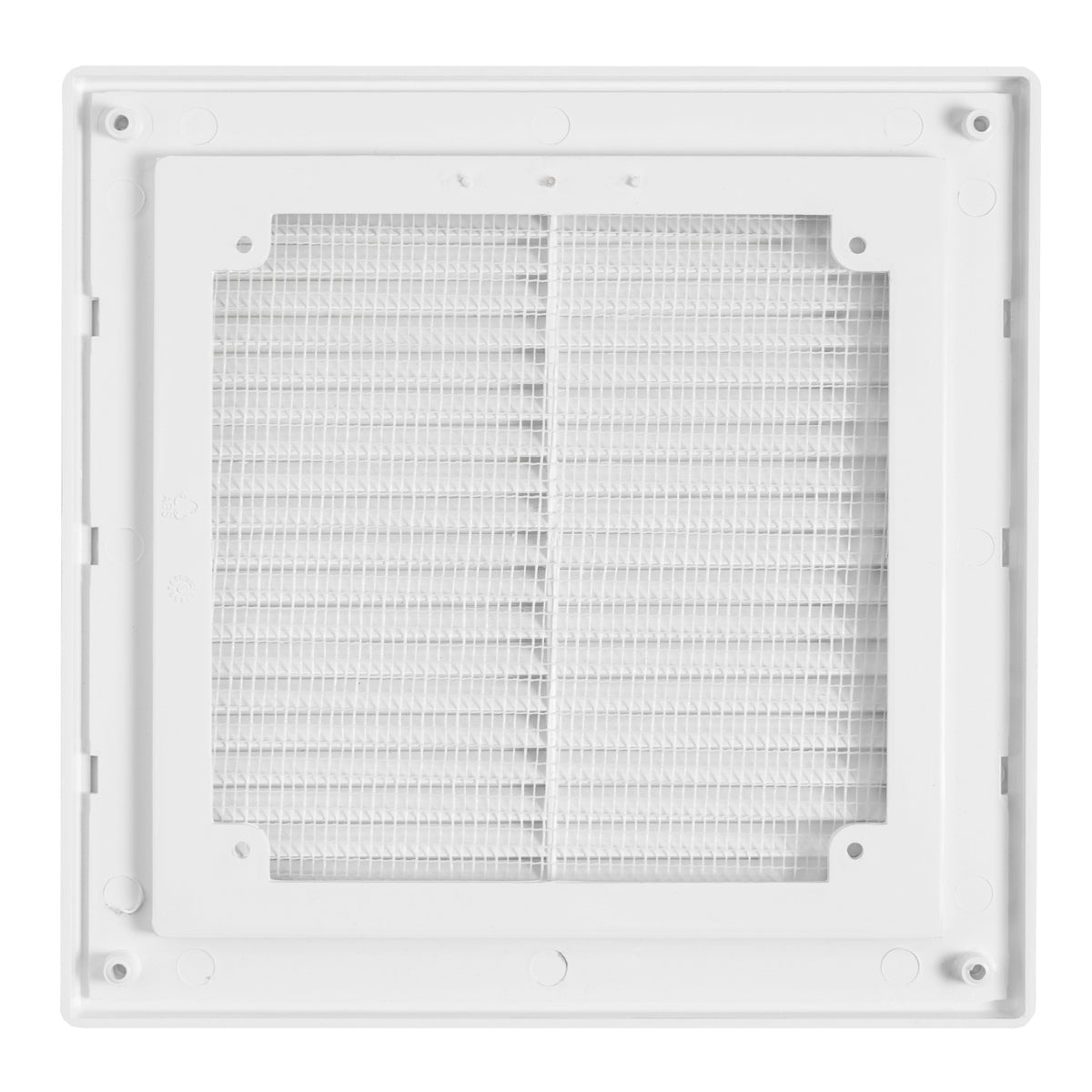 White Louvre Vent with Fly Screen, 150mm x 150mm