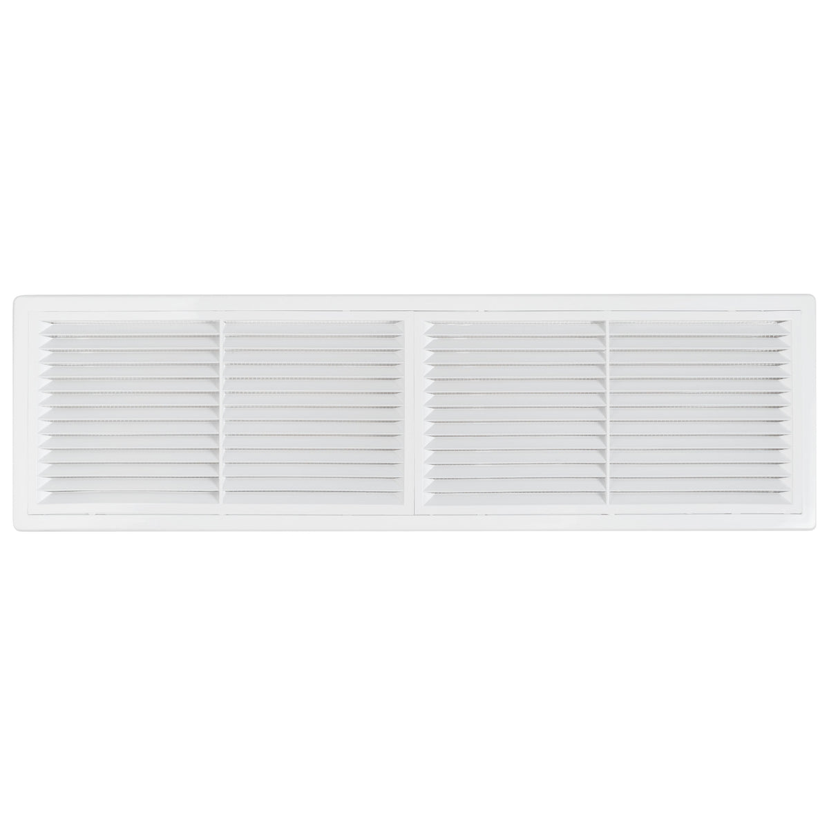 White Louvre Vent with Fly Screen, 110mm x 430mm