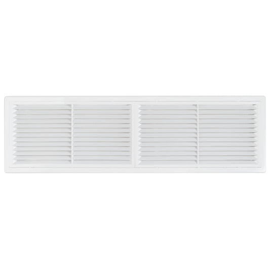 White Louvre Vent with Fly Screen, 110mm x 430mm