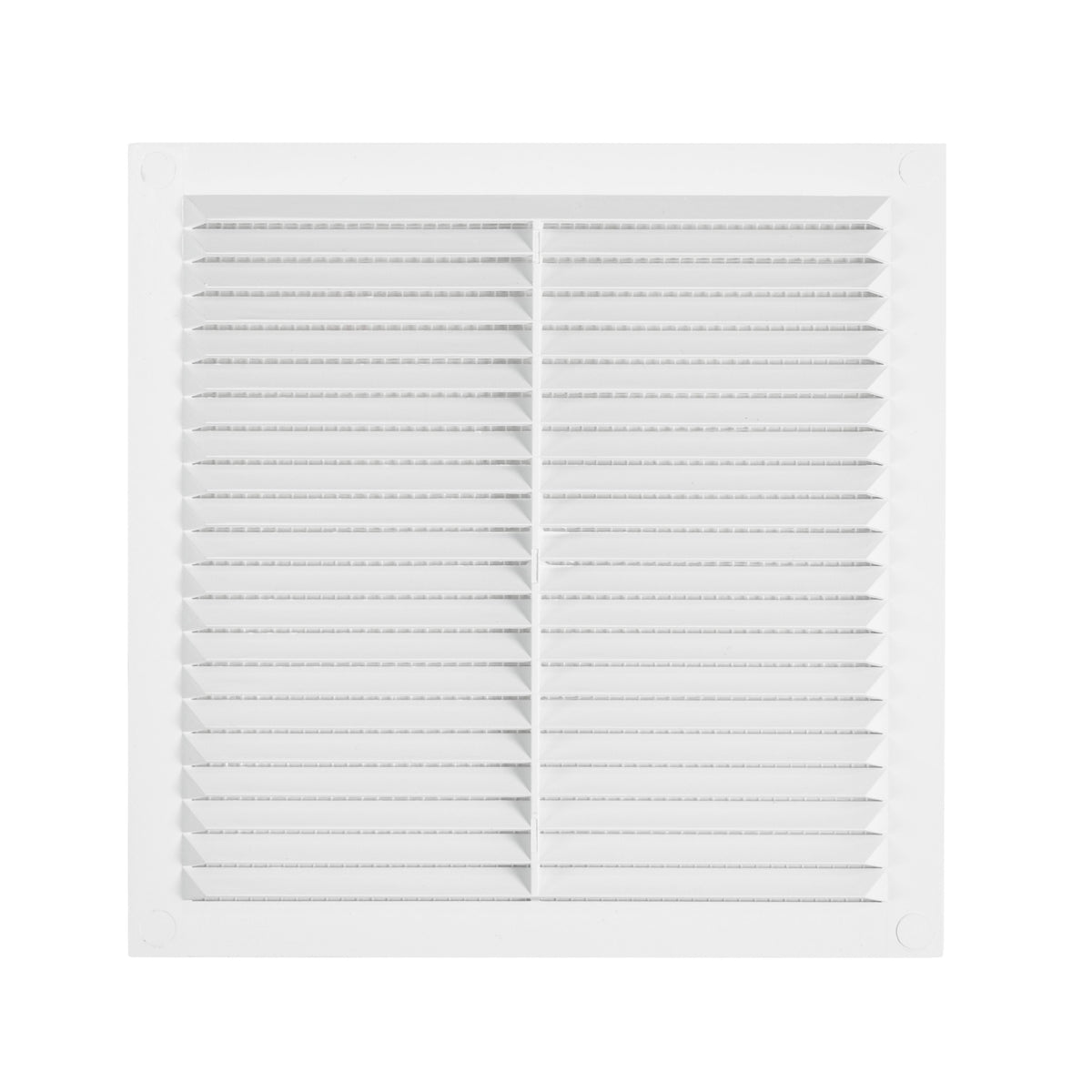 White Louvre Vent with Fly Screen, 195mm x 195mm