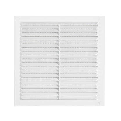 White Louvre Vent with Fly Screen, 195mm x 195mm