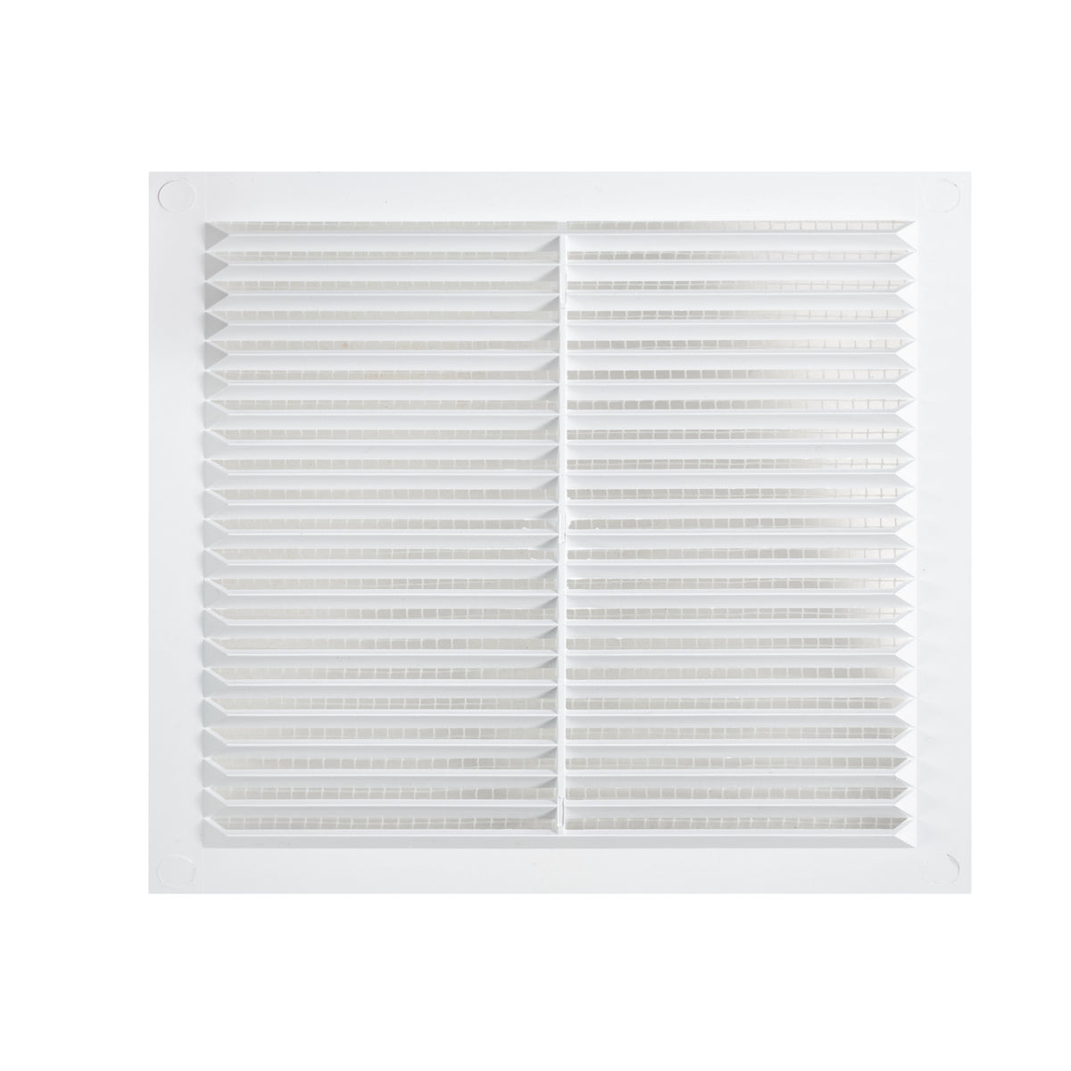 White Louvre Vent with Fly Screen, 195mm x 195mm