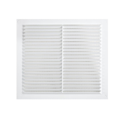 White Louvre Vent with Fly Screen, 195mm x 195mm