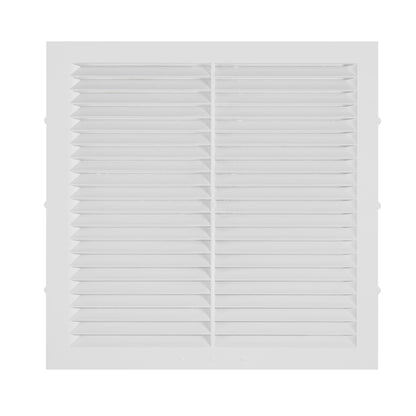 White Louvre Vent with Fly Screen, 210mm x 210mm