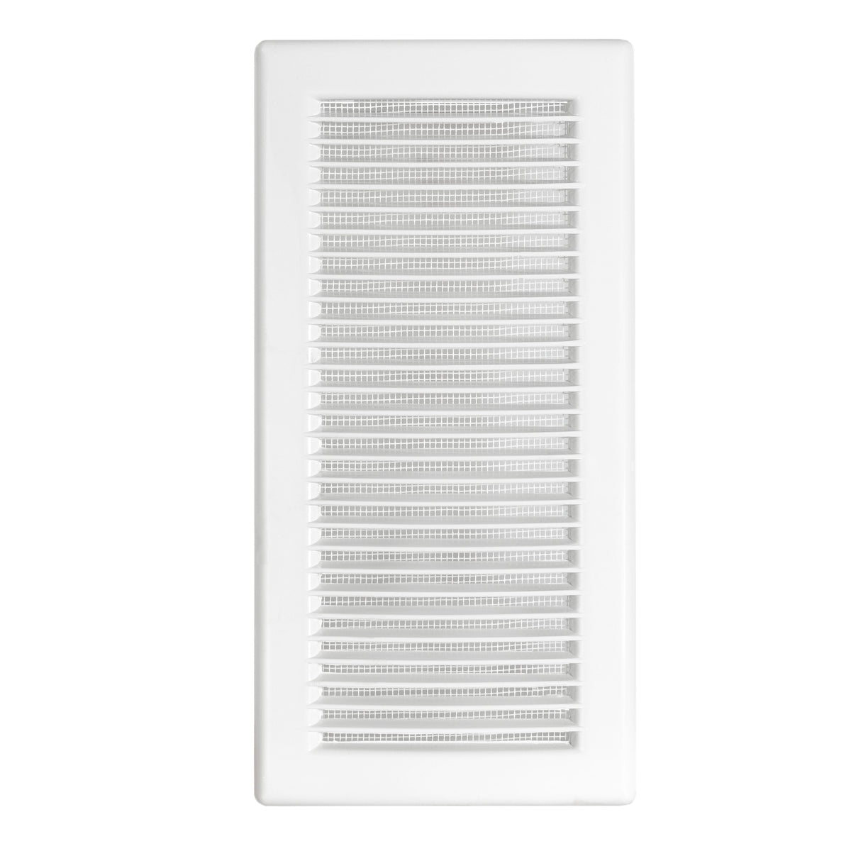 Luxury White Duo Smart Louvre Vent with Fly Mesh, 90mm x 240mm