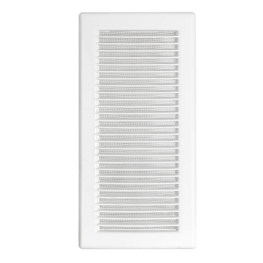 Luxury White Duo Smart Louvre Vent with Fly Mesh, 90mm x 240mm