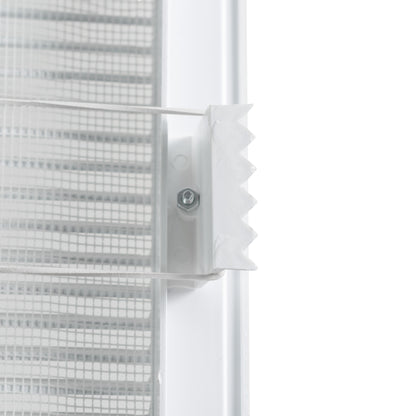 Luxury White Duo Smart Louvre Vent with Fly Mesh, 90mm x 240mm