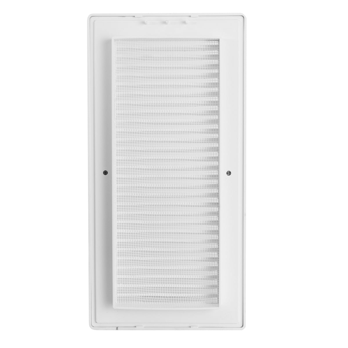 Luxury White Duo Smart Louvre Vent with Fly Mesh, 90mm x 240mm